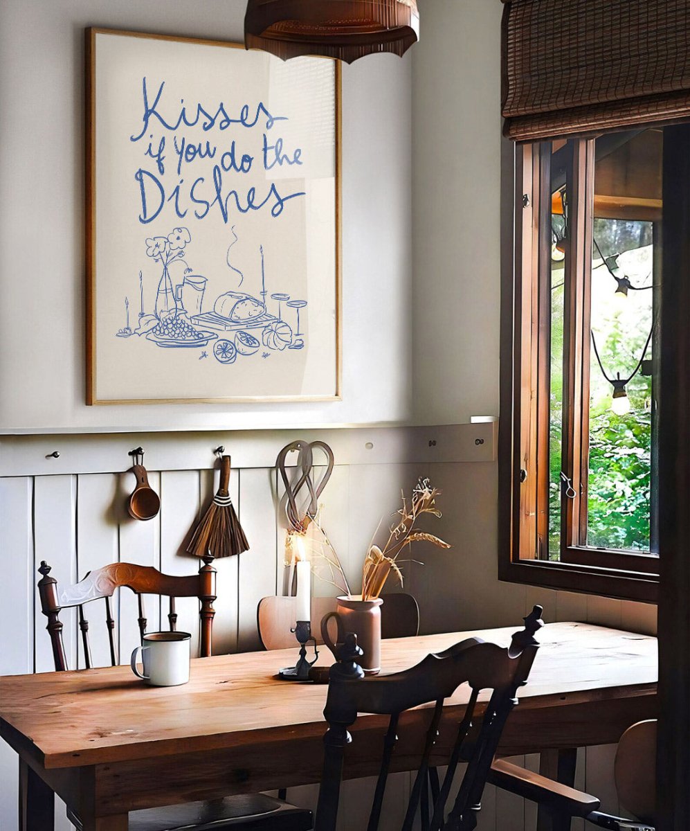 Kisses with Dishes - Posters Catita illustrations