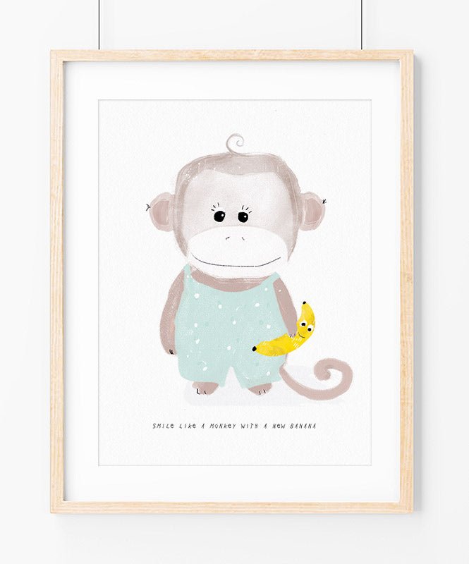 Macaquinho Sorridente - Posters Catita illustrations